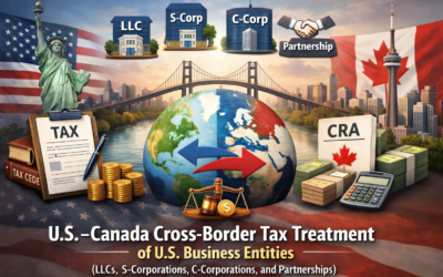 U.S.–Canada Cross-Border Tax Treatment of U.S. Business Entities (LLCs, S-Corporations, C-Corporations, and Partnerships)